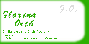 florina orth business card